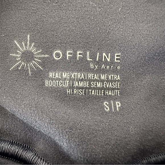 OFFLINE by Aerie Real Me Xtra High Waisted Bootcut Navy Leggings Small - Picture 7 of 8
